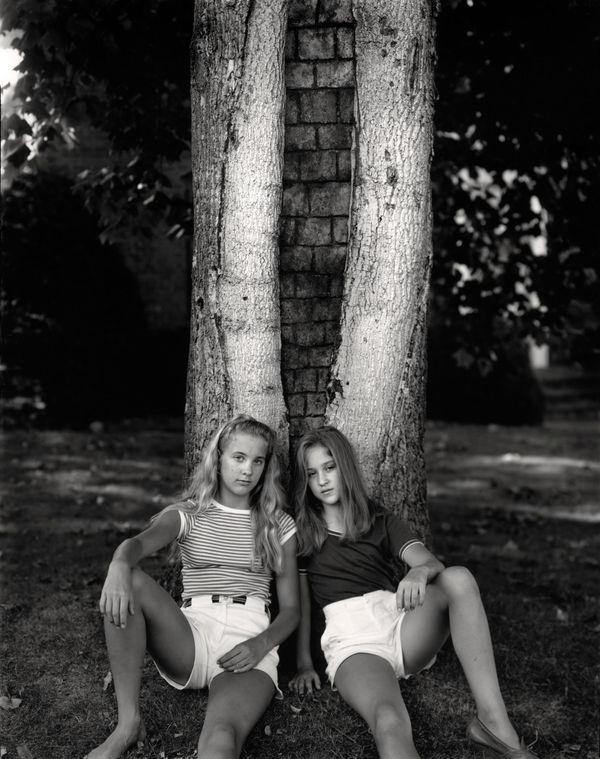Sally Mann, Karee and Kathryn and Split Tree (At Twelve), 1983-1985