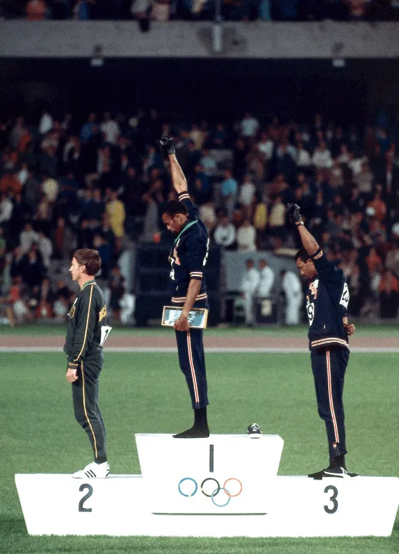 Neil Leifer, Black Power Salute on Olympic Medal Stand, 1968