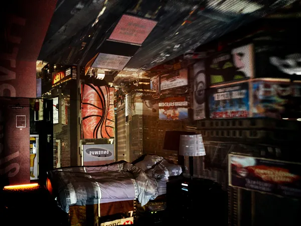Abelardo Morell, Camera Obscura: Times Square in Hotel Room, 2010