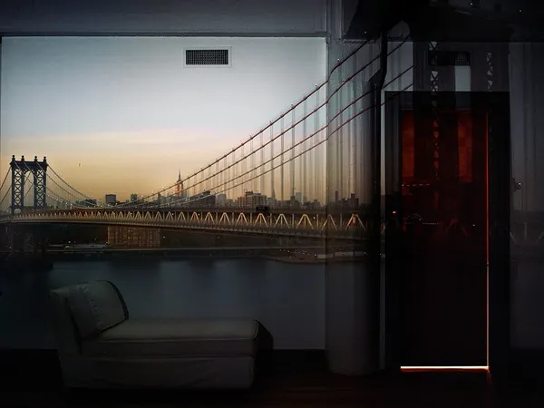 Abelardo Morell, Camera Obscura: View of the Manhattan Bridge - April 30th / Evening, 2010