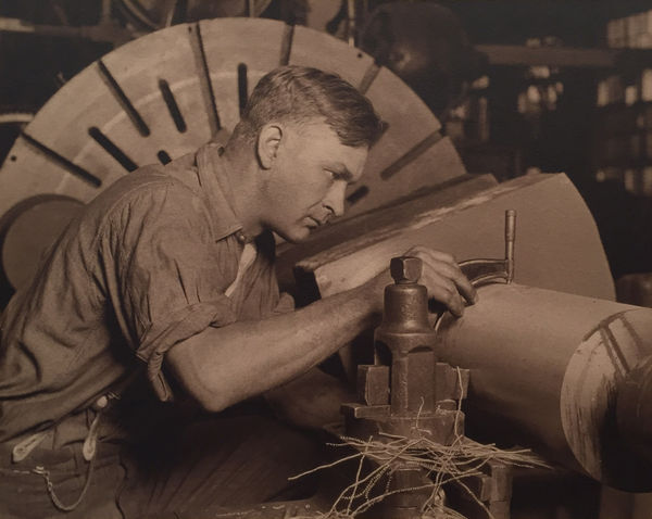 Lewis Hine, Man with Micrometer, c. 1922