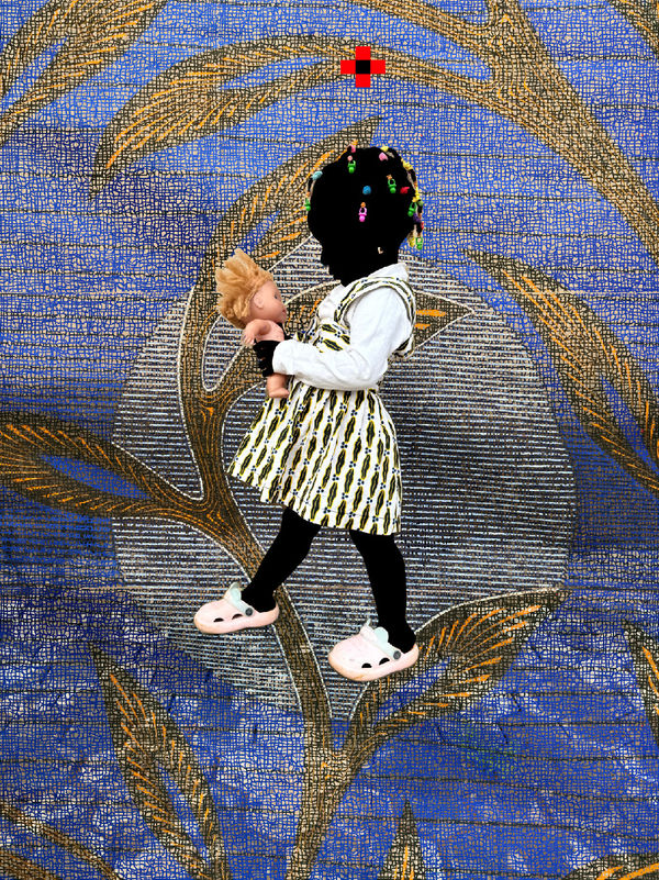 Saïdou Dicko, The Doll, T Feuilles d'Or Blue, 2025