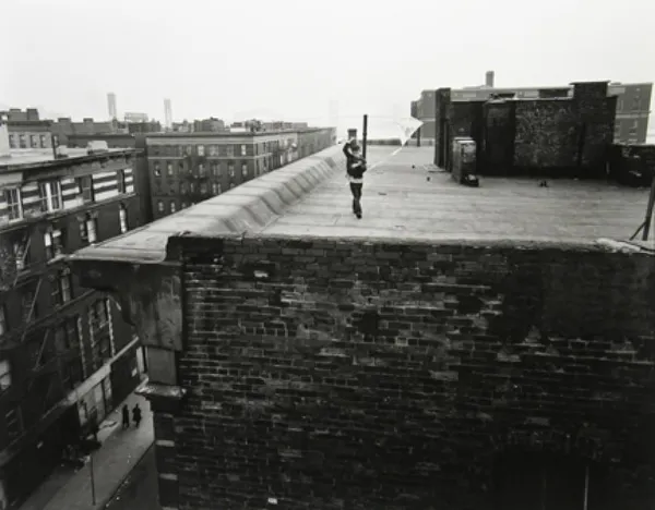 Bruce Davidson, Untitled, East 100th Street (Boy on Roof with Kite), 1966 - 68