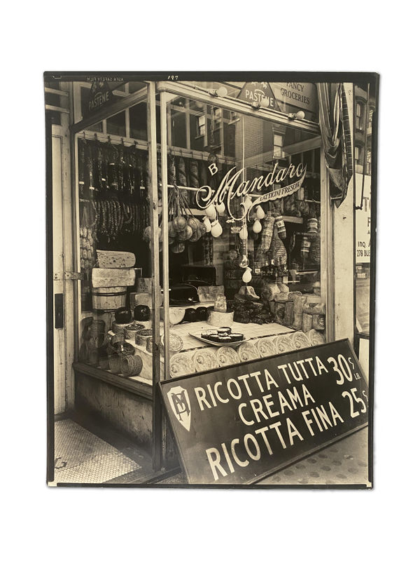Berenice Abbott GREENWICH VILLAGE: Cheese Store, 276 Bleecker Street, Manhattan, February 2, 1937