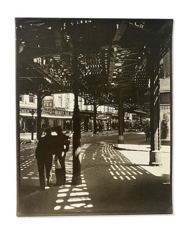 Berenice Abbott EL, 2nd and 3rd Avenue Lines, Bowery and Division Street Manhattan, 1936 SOLD