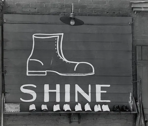 Walker Evans, Shoeshine Sign in Southern Town, 1936, From the Full Walker Evans: Selected Photographs Portfolio, 1974