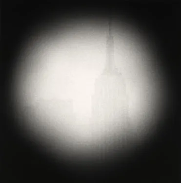 Michael Kenna, Empire State Building from Twin Towers Viewfinder, New York, USA, 1998