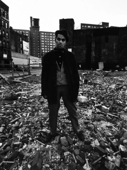 Bruce Davidson, Untitled, East 100th Street (Drug Addict Standing in Vacant Lot), 1699 - 68