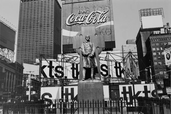 Lee Friedlander, Father Duffy. Times Square, New York City, 1974