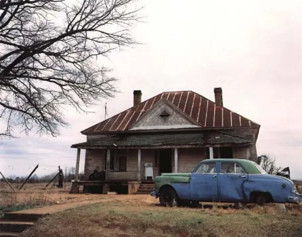 William Christenberry, House and Car, Near Akron, Alabama, 1981