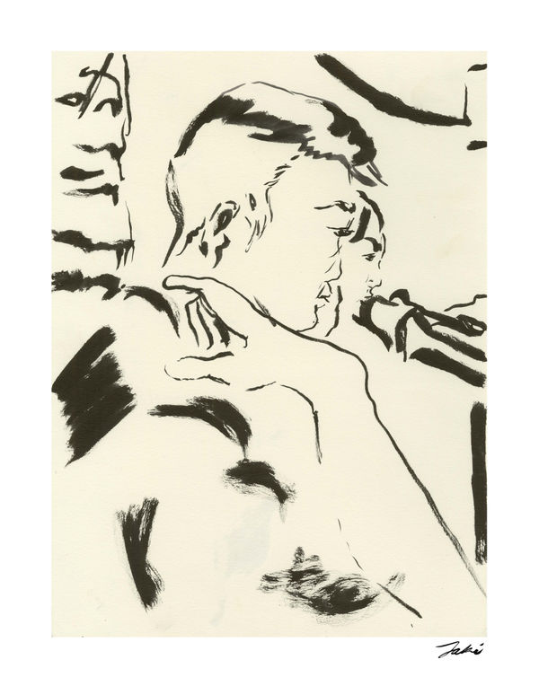 Jaki Doyka, Dean Kissick at Earth for "The Making of Americans" Marathon Reading 4.21.24 (Lower East Side, NY USA), 2024