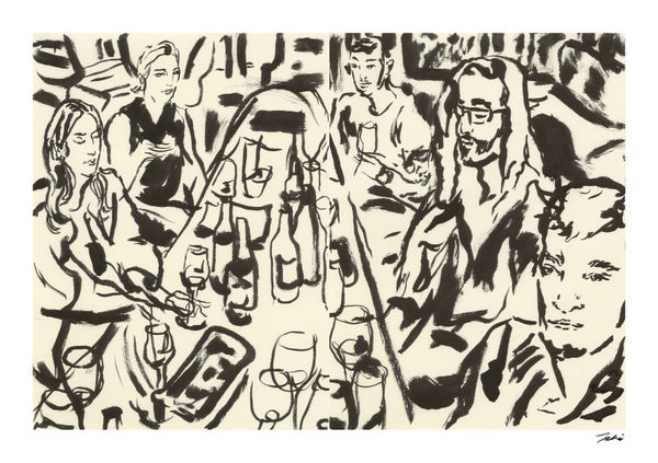 Jaki Doyka, Paul Solomon, Pedro Valiente, Eddie Arizmendi, Olivia Harris, and Sarah Mathias at Sam First 3.6.24 (Los Angeles, CA USA), 2024