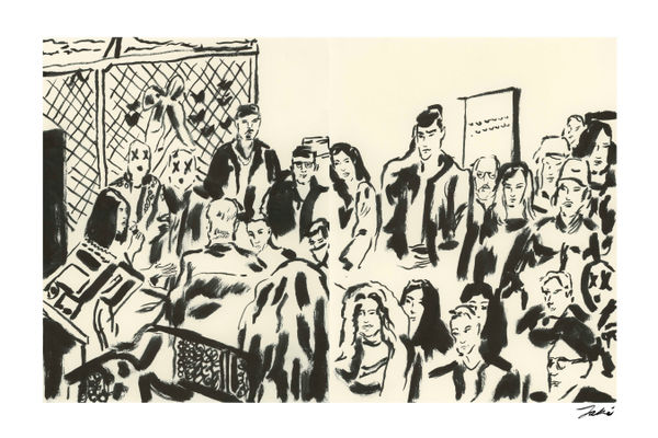 Jaki Doyka, Nadya Tolokonnikova, Shepard Fairey, and Jeffrey Deitch at Honor Fraser Gallery for "Pussy Riot Siberia: Punk's Not Dead" 1.18.25, 2025