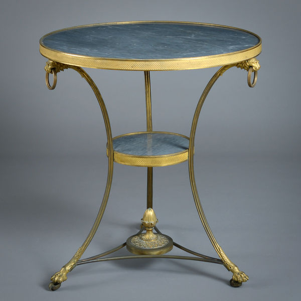 RESTAURATION ORMOLU AND BARDIGLIO MARBLE GUERIDON