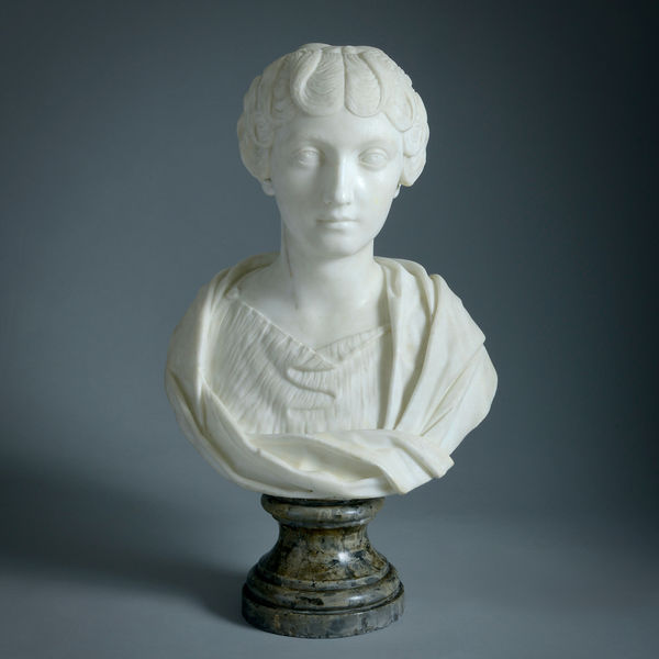 MARBLE BUST OF FAUSTINA THE YOUNGER