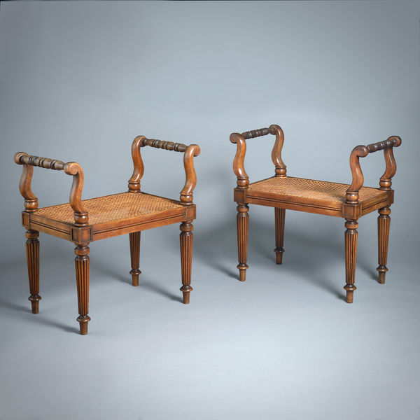 PAIR OF REGENCY MAHOGANY STOOLS