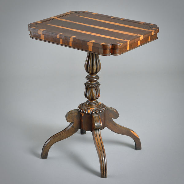 GEORGE IV SCOTTISH LABURNUM LAMP TABLE ATTRIBUTED TO JAMES MEIN OF KELSO