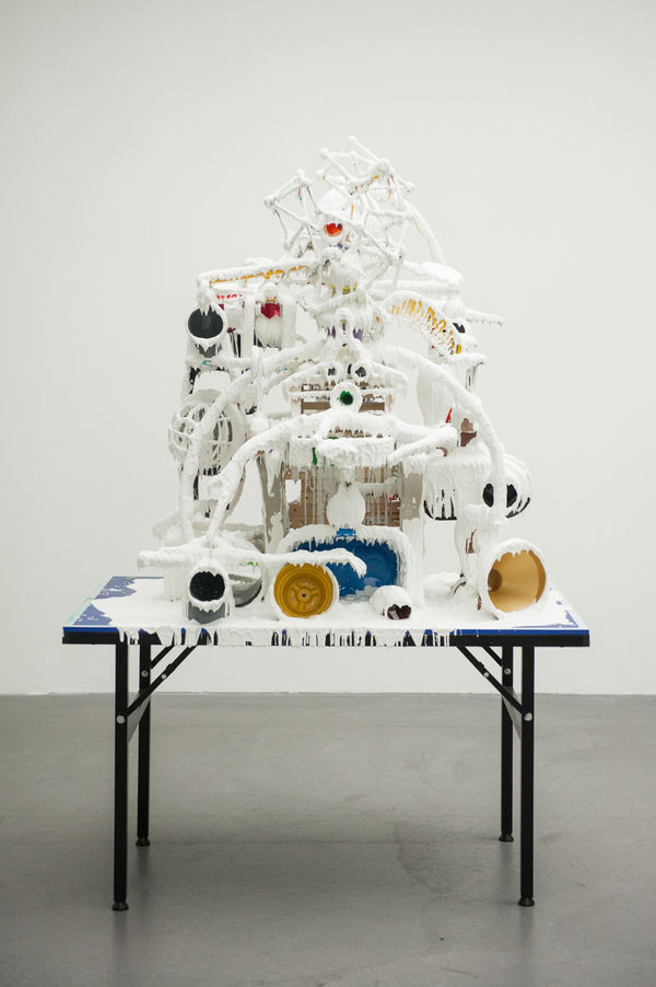 Teppei Kaneuji, White Discharge (Built-up Objects #36), 2014