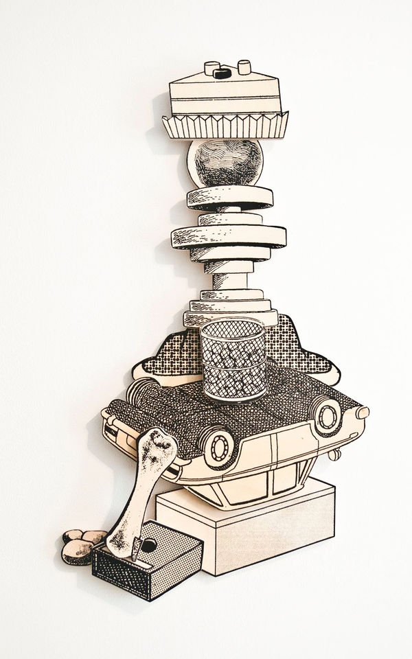 Teppei Kaneuji, Games, Dance, and the Constructions (unfinished plywood) #6, 2015