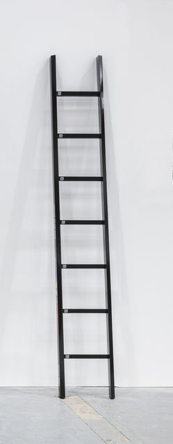 Ben Edmunds Aspirational Equipment (7 Step Ladder), 2019 Gloss paint and vinyl decals on wood 250 x 38 x 6.5 cm