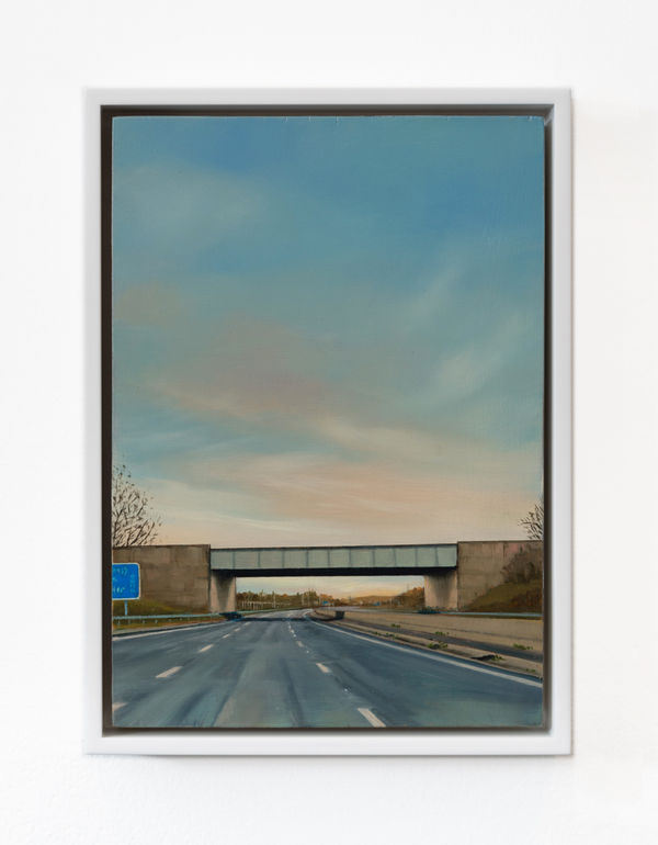 Jen Orpin Sunrise Drive, 2023 Oil on cradled panel 20.8 x 14.6 cm