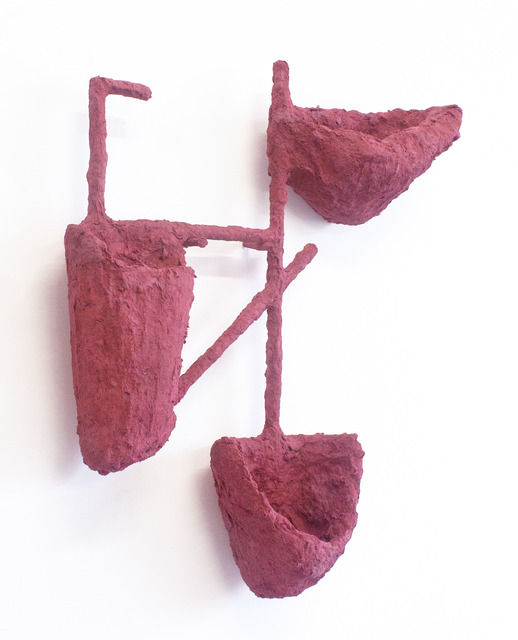 Olivia Bax Musketeers, 2019 Steel, chicken wire, paper, paint, glue, plaster, and nails 57 x 52 x 14 cm