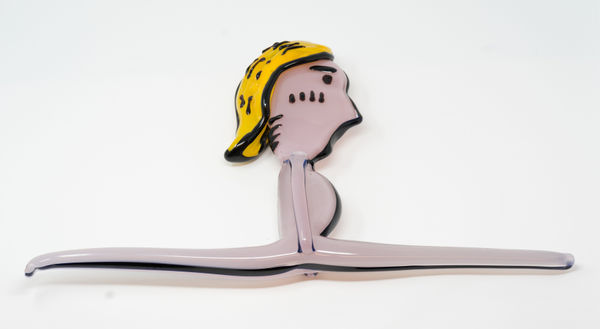 Rose Wylie Scissor Girl 5, 2017 Coloured hand blown glass 31 x 55 x 6 cm