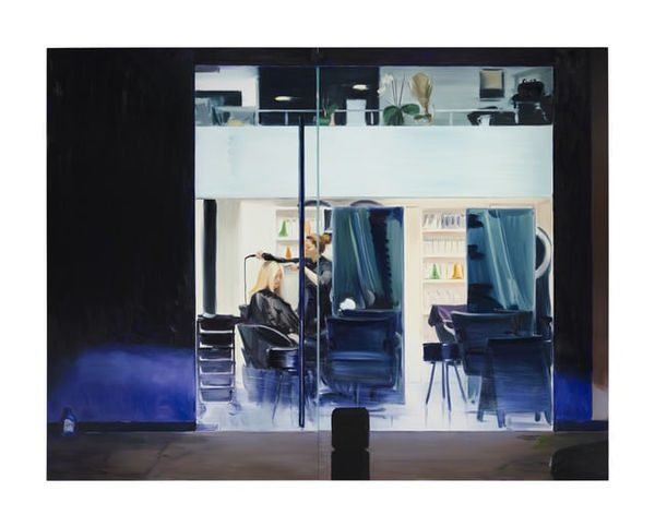 Caroline Walker Brazilian Blow Dry , 2019 Oil on linen 232 x 300 cm