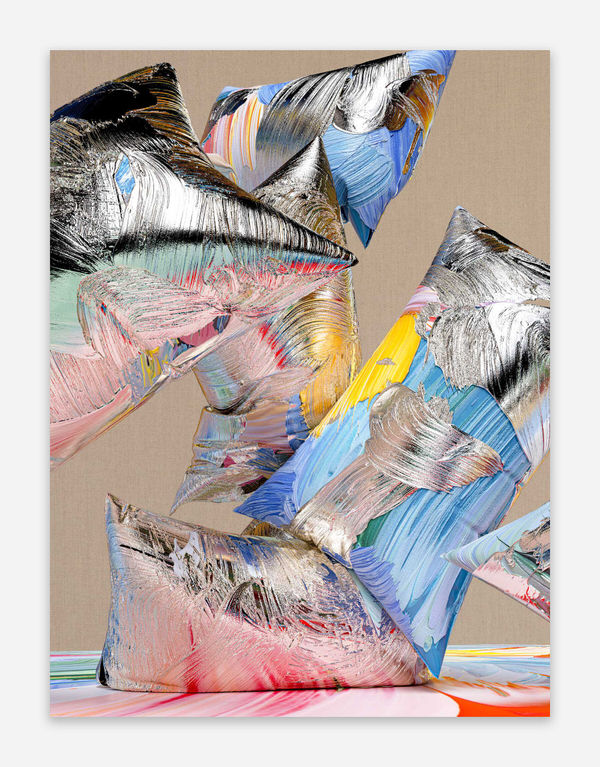 Matthew Stone Silver Dream Pillows - Coalesce (After Warhol) , 2023 Digital print on linen 120 x 90 cm