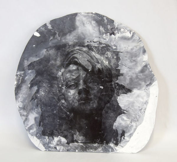 Liane Lang Sophie Scholl, 2019 Print on marbled polymer 45 x 45 cm