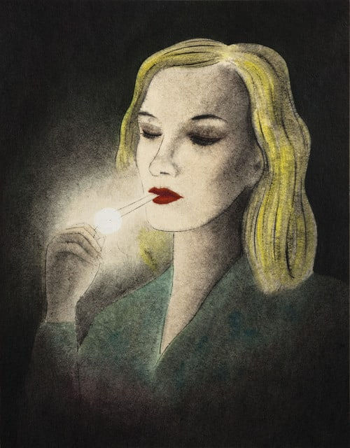 Corinne von Lebusa Independent beauty, 2014 Mixed media on cardboard 40 x 31 cm