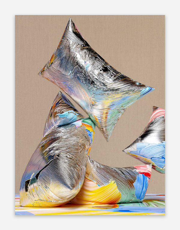 Matthew Stone Silver Dream Pillows - Rise (After Warhol), 2023 Digital print on linen 120 x 90 cm