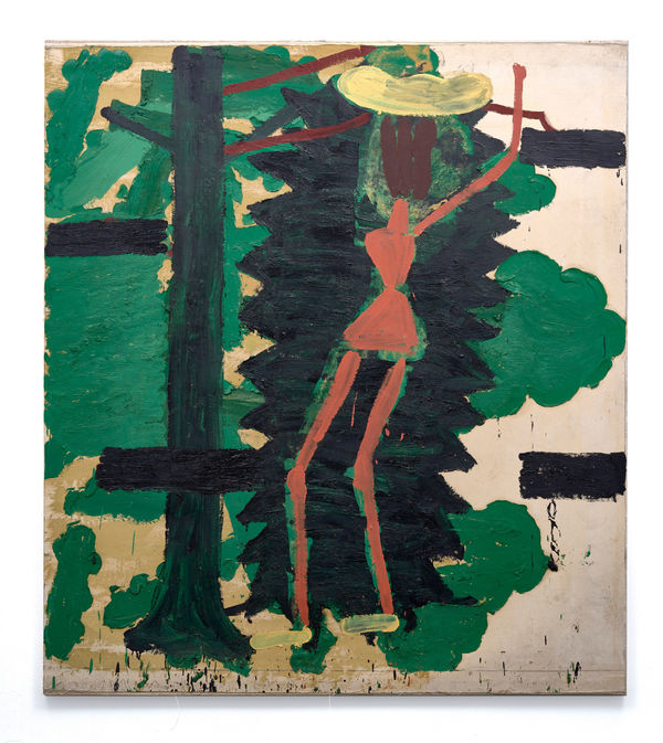 Rose Wylie German Hat, 2003 Oil on canvas 183 x 173 cm