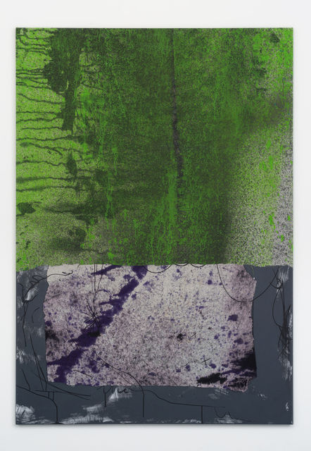 Ziggy Grudzinskas Incendiary, 2019 Acrylic and cotton on polyester 200 x 140 cm