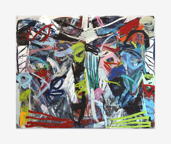 Xavier Baxter quick as a swift, 2025 Mixed media on canvas 221 x 272 cm