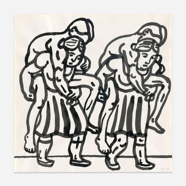 Christoph Ruckhäberle untitled #16, 2023 Ink drawing 50 x 50 cm