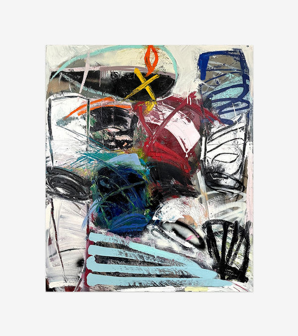 Xavier Baxter if you only knew, 2025 Mixed media on canvas 122 x 102 cm