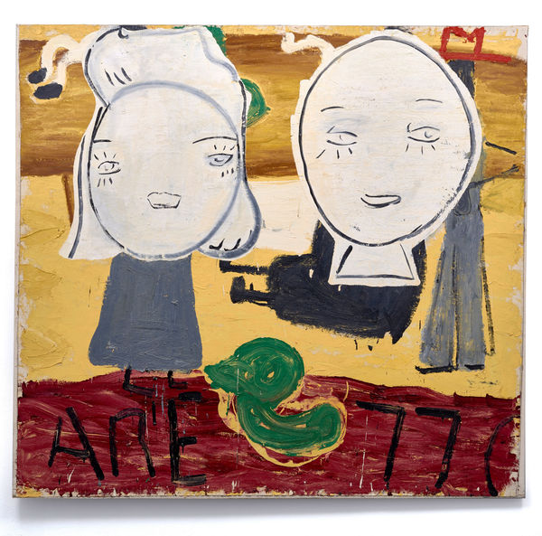 Rose Wylie White Faces, 2003 Oil on canvas 183 x 193 cm