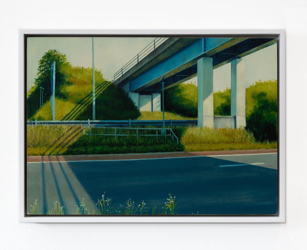 Jen Orpin It's All In The Shadows, 2024 Oil on cradled panel 20.8 x 29.5 cm