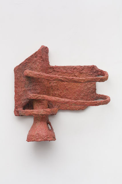 Olivia Bax Tone Deaf, 2021 Cardboard, plaster, paper, UV resistant glue, household paint, funnel, UV varnish 50 x 52 x 19 cm