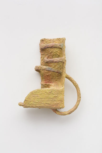 Olivia Bax Roamer, 2021 Cardboard, plaster, paper, UV resistant glue, household paint, tube, funnel, UV varnish 49 x 40 x 15 cm