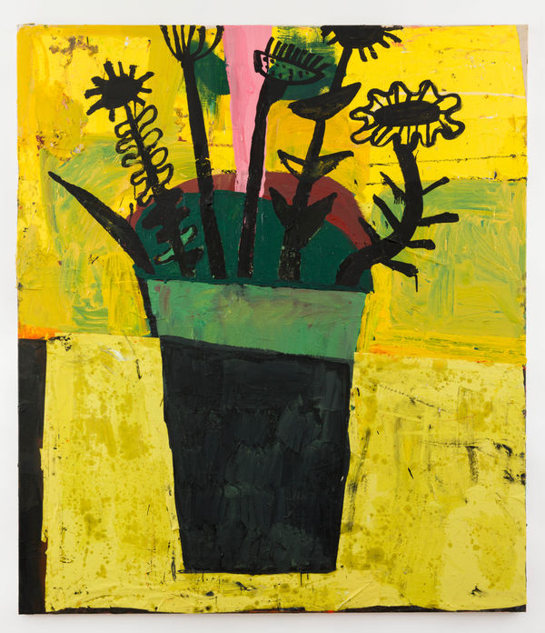 Florence Hutchings Sun-dried Flowers (Yellow), 2023 Oil and collage on canvas 150 x 130 cm