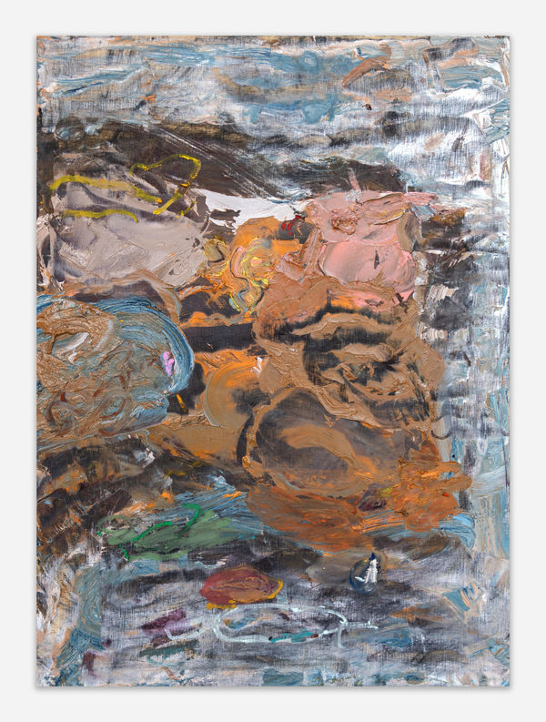 Roy Aurinko Smell of Nickel, 2023 Oil and pastel on plywood 43 x 31 cm