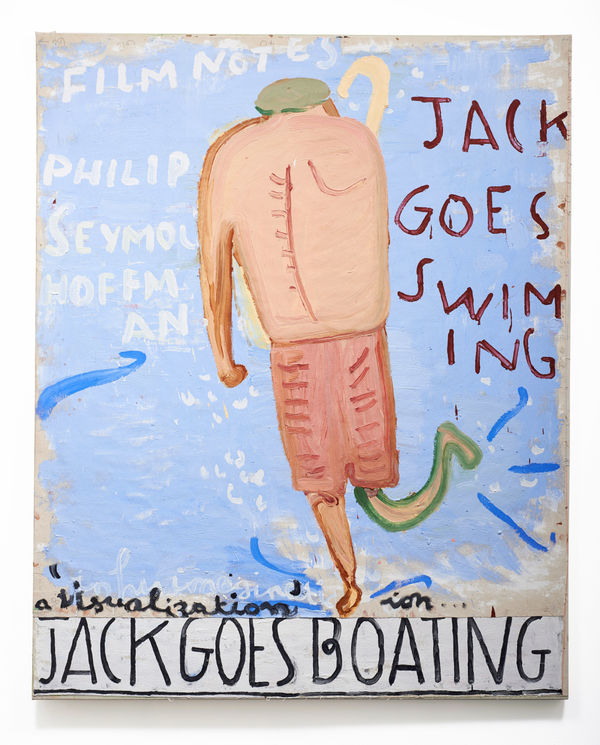 Rose Wylie Jack Goes Swimming (Jack) , 2013 Oil on canvas 207 x 168 cm