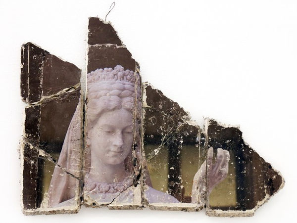 Liane Lang Sisi, 2019 Print on builidng rubble 70 x 40 cm