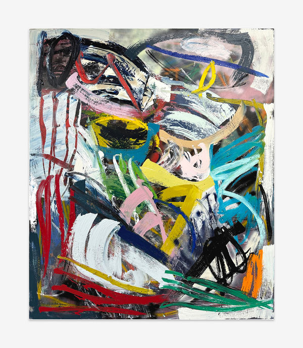 Xavier Baxter Think, 2025 Mixed media on canvas 183 x 152 cm