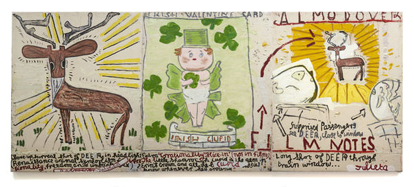 Rose Wylie Julieta (Film Notes), 2016 Oil on canvas 205 x 500 cm