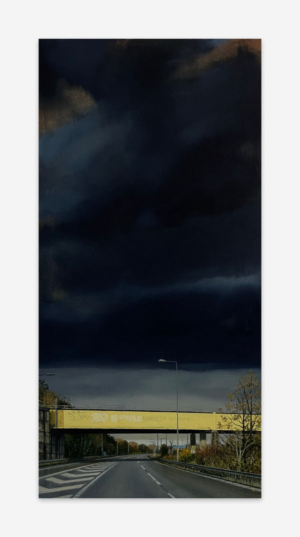 Jen Orpin Heavy Overhead, Yellow, 2023 Oil on canvas 60 x 30 cm