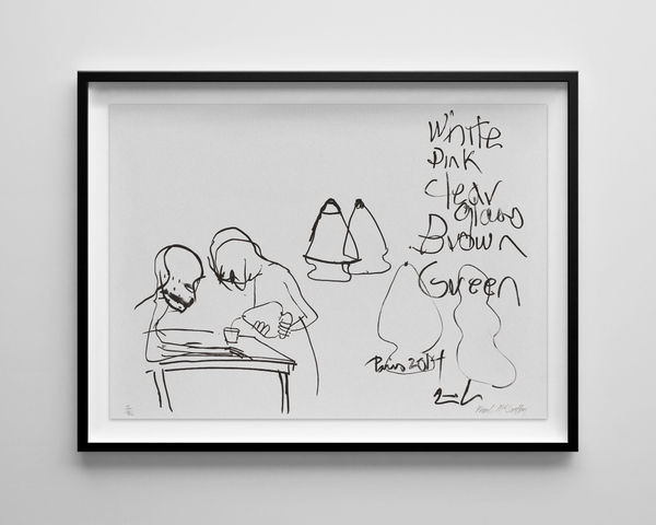 Paul McCarthy White Pink Clear Glass Brown Green, 2014-2024 Lithograph 70 x 100 cm