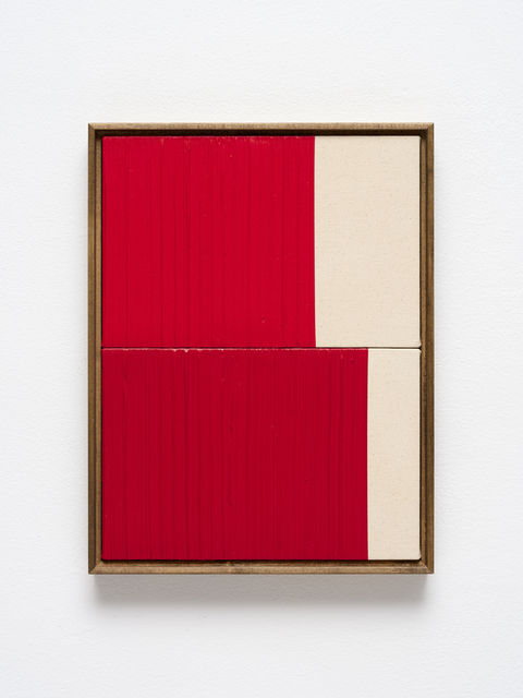 Johnny Abrahams Untitled (Red VI), 2021 Acrylic and oil on canvas 41 x 31 cm
